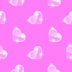 Seamless Pattern Abstract Elements Color Hearts Vector Design Style Background Flag Cartoon 14 Valentine's Day  Wedding Birthday Mothers Day