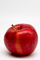 Red apples isolated in white background