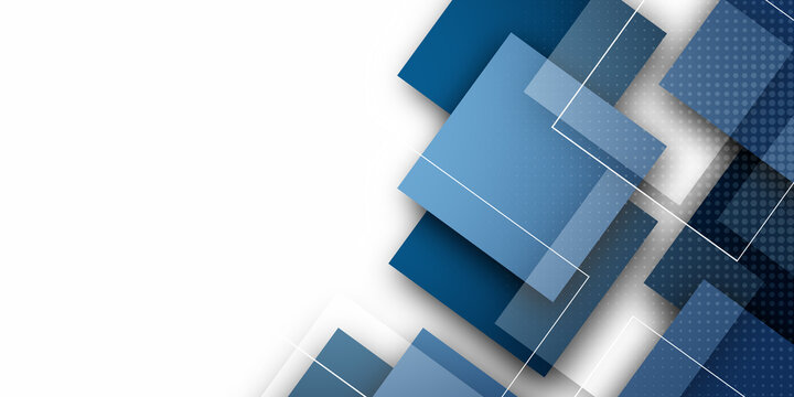 3D Abstract background with blue squares
