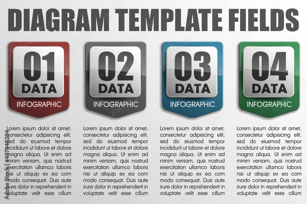 Poster set of origami vector arrow banners with shadow for websites or business design