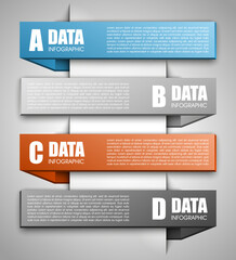 Modern minimal arrow elements for business infographics. Material style. Vector illustration. Can be used for workflow layout, brochure, diagram, chart, number and step up options, web design