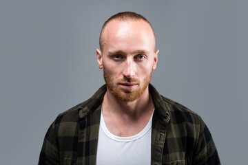 Fashion young man. Handsome guy with confident face.