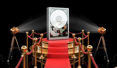 Podium with HDD, 3D rendering