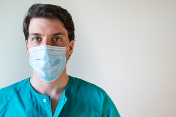 Nurse portrait during coronavirus pandemic quarantine, concepts about healthcare and medical