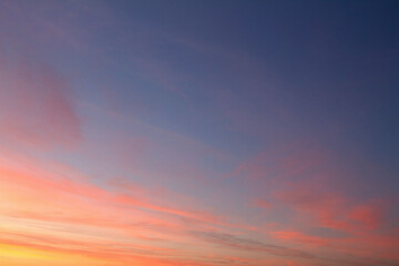Background sunny dawn sunset.Colorful sky just before sunset