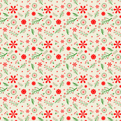 Colorful flower seamless pattern 1