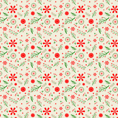 Colorful flower seamless pattern 1