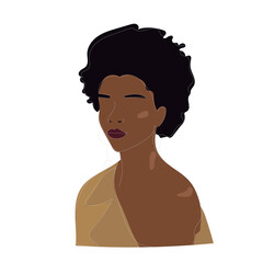 Illustration of a beautiful black girl