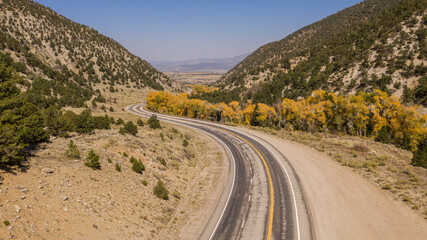 Colorado windy road Aerial drone photo 