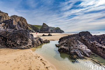 Dramatic rock formations in North Cornwall