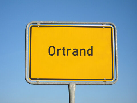 Ortsschild Ortrand