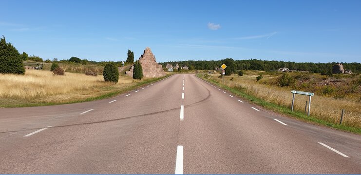 Country road near Bomarsund, Aland Islands, Finland