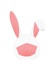 Rabbit ears cap. vector illustration