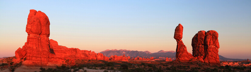 sunset in the mountains