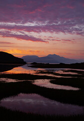 sunset in the mountains