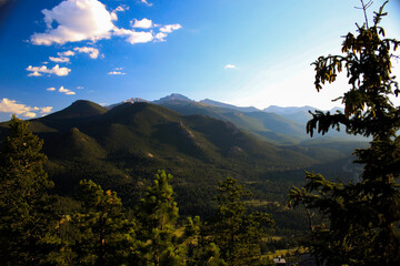 sunset in the mountains