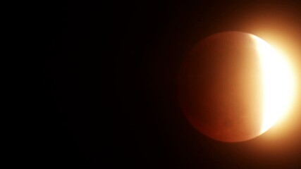 Lunar Eclipse 2014 Moon and Clouds April 5