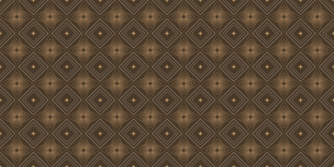 Trendy background pattern with geometric ornament. Brown shades. Seamless wallpaper texture