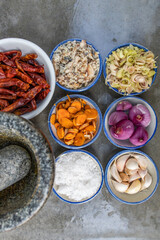 Thai Herbs and Spices for cooking Thai food and curry