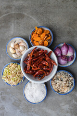 Thai Herbs and Spices for cooking Thai food and curry