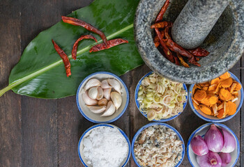 Thai Herbs and Spices for cooking Thai food and curry