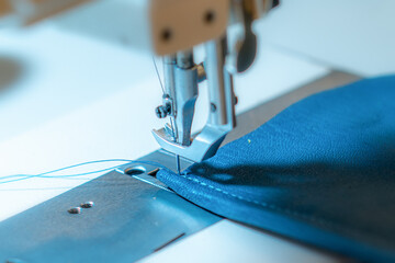 Sewing a leather bag