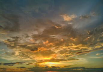 Naklejka na ściany i meble Epic Sunsets - OcuDrone Aerial Sky Images