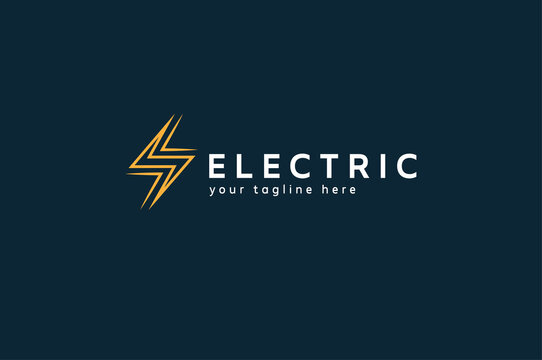 Electric Logo, Abstract letter S from  lightning bolt icon, tunder bolt design logo template, vector illustration