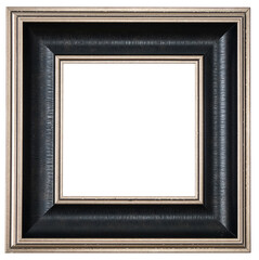 Black, square frame on white background