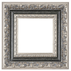 Black, square frame on white background