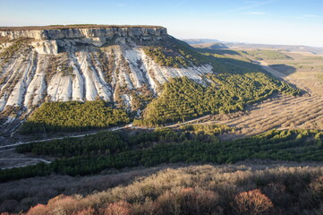 Obraz premium View of the mountain landscape in the summer in the Crimea.