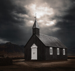 Búðakirkja Black Church Snaefellsness Iceland