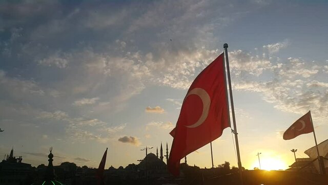 istanbul eminonu sunset