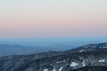 sunrise over the mountains