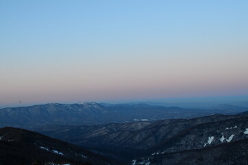 mountains and clouds