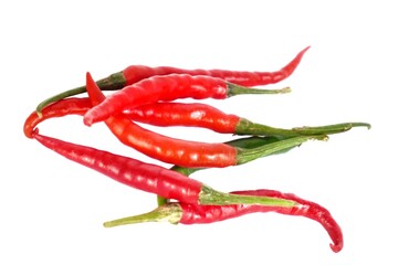 Chili pepper on white background.