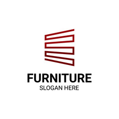 Modern Unique Furniture and Household Icon Logo Vector Design Template Isolated.