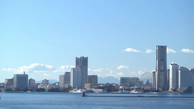 Japanese cityscape. Yokohama-city kanagawa prefecture