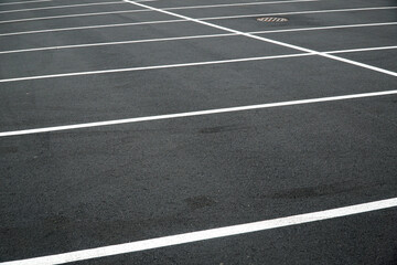 new paved parking lot with new painted strip lines © nd700