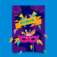 Carnival poster template design for parties