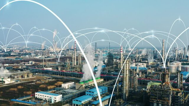 Smart factory concept. Communication network. INDUSTRY4.0