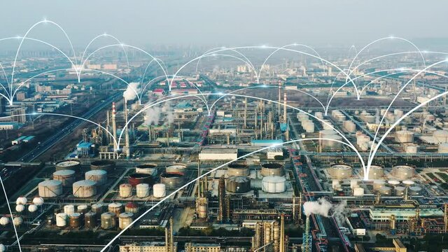 Smart factory concept. Communication network. INDUSTRY4.0