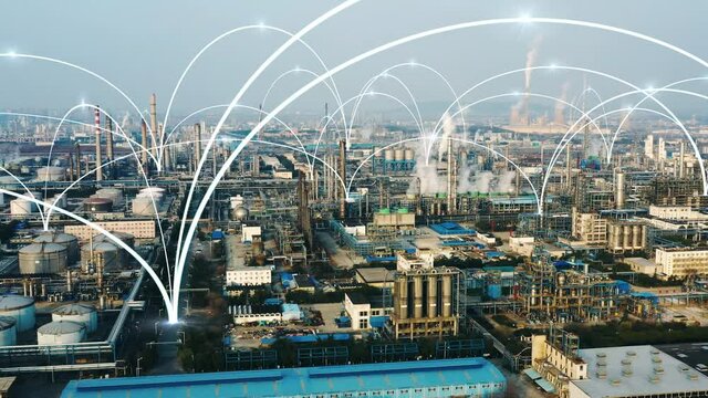 Smart factory concept. Communication network. INDUSTRY4.0