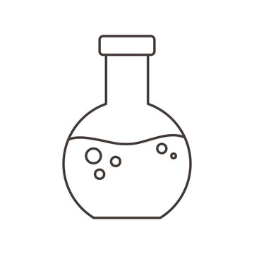 chemistry beaker laboratory science line style