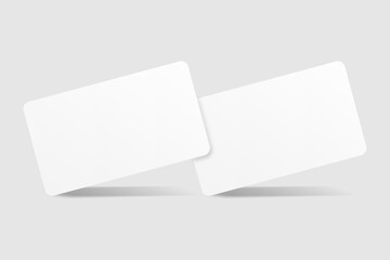 Realistic blank rounded corner business card illustration for mockup