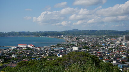 Fototapeta na wymiar Japanese (Chiba) seaside town landscape
