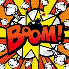 コミック風の擬音語や感嘆符を表現した背景素材
