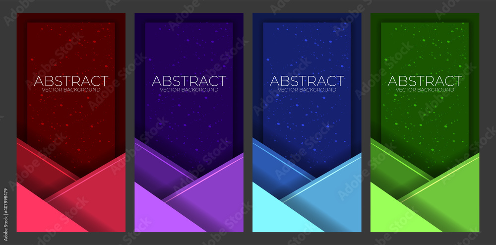 Poster colorful background vector overlap layer on dark space for background design. classic and modern sty