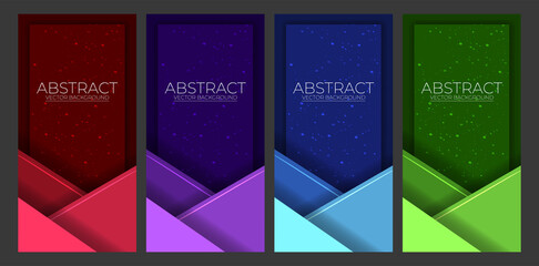 colorful background vector overlap layer on dark space for background design. classic and modern style.