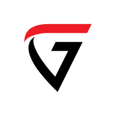 G letter, G7 logo, GV7 logo, G7 logo design vector